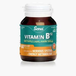 Sona Vitamin B12 Methylcobalamin 500ug Tablets - 60 Pack