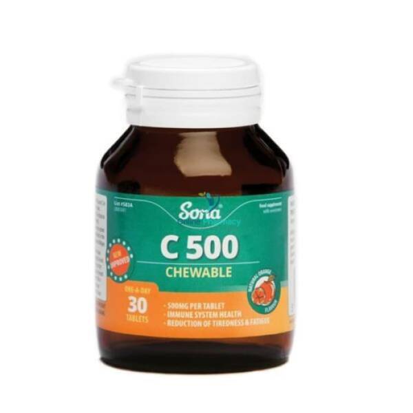 Sona Vitamin C 500 Chewable Tablets - 30 or 90 Pack