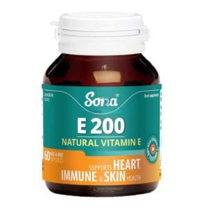 Sona Vitamin E 200IU Capsules - 60 or 120 Pack