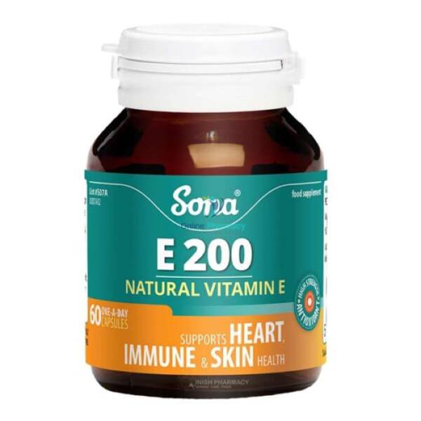Sona Vitamin E 200IU Capsules - 60 or 120 Pack