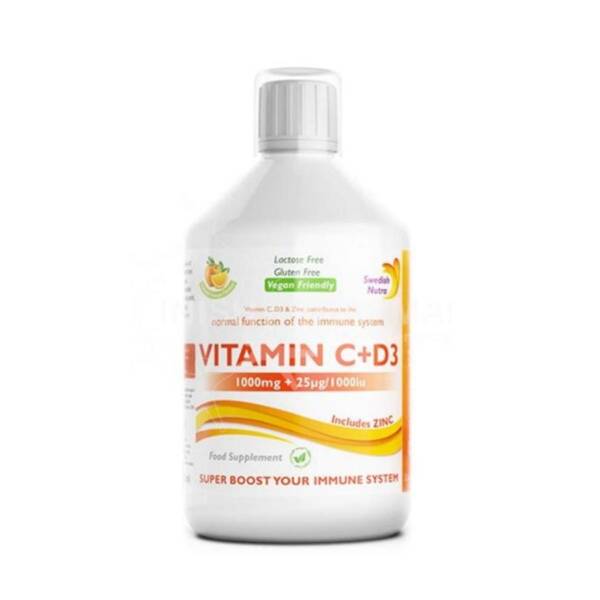 Swedish Nutra Vitamin C+D3 500ml