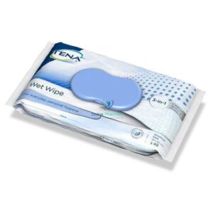 Tena 3 In 1 Wet Wipes - 48 Pack