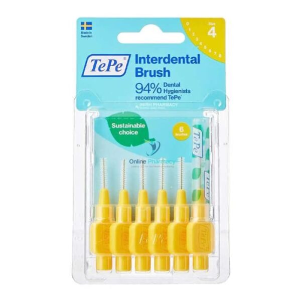 TePe Yellow Interdental Brush 0.7mm - 6 Pieces