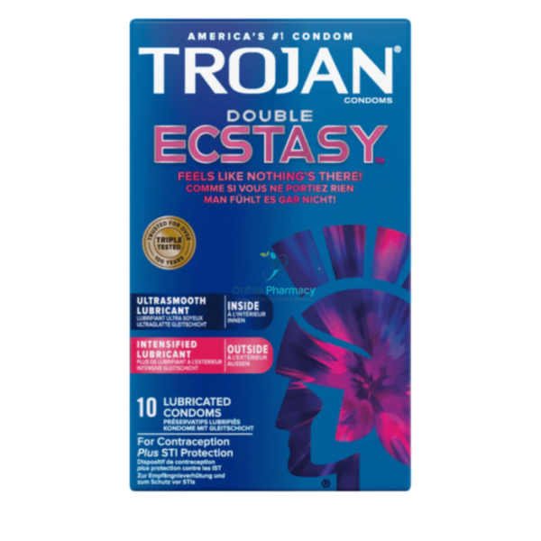 Trojan Double Ecstacy Condoms 10 Pack