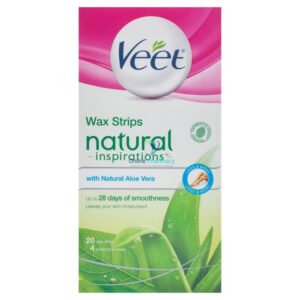 Veet Naturals Body Aloe Vera Wax Strips - 20 Pack