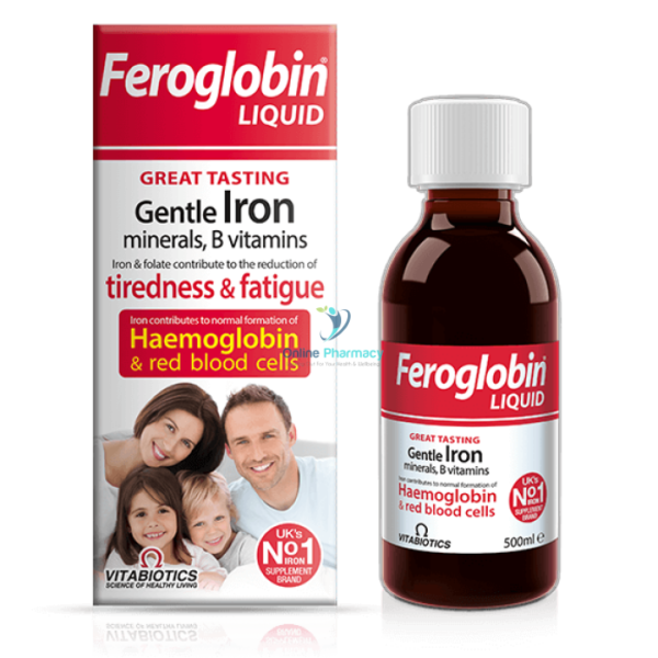 Vitabiotics Feroglobin Liquid Gentle Iron Minerals B Vitamins - 200ml