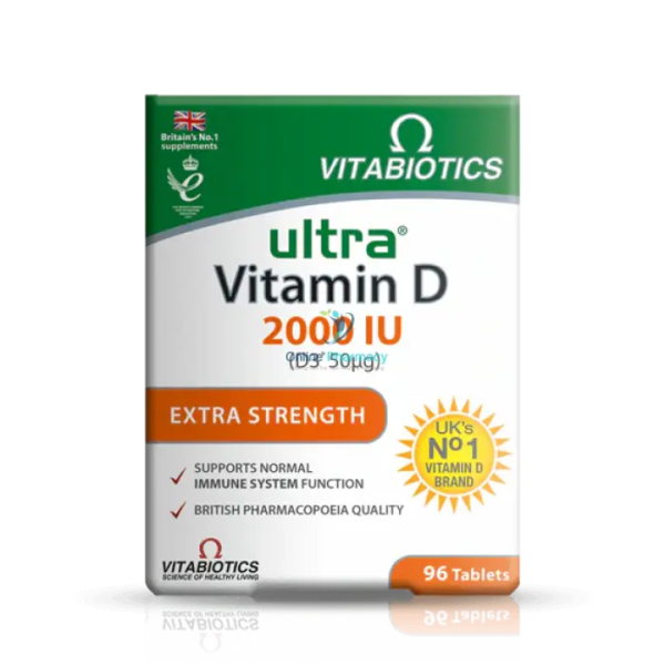 Vitabiotics Ultra D3 2000IU Tablets - 96 Tablets