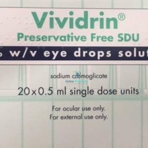 Vividrin Single Dose Unit Sterile Eye Drops - 20 Pack