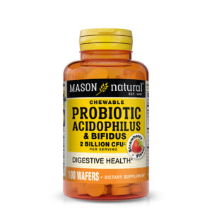 Probiotic Acidophilus With Bifidus 2 Billion CFU Chewable Wafers (Strawberry Flavor)