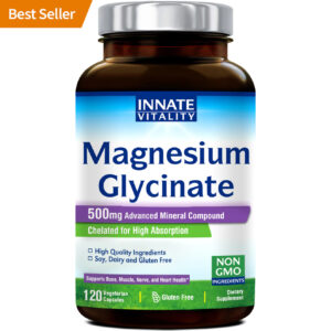 INNATE VITALITY MAGNESIUM GLYCINATE 500MG, 120 VEG CAPSULES