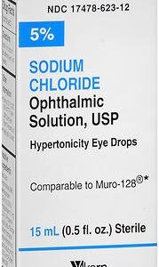 Akorn Sodium Chloride Solution Eye Drops - 0.5 oz, Pack of 2