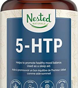 5-HTP 100 mg | 120 Vegan Capsules | Naturally Sourced Serotonin Booster | Healthy Attitude and Positive Mood Support Supplement