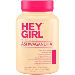 Ashwagandha 1405 mg Ashwagandha Root Powder with Black Pepper Extract 120 Capsule By Hey Girl Nutrition