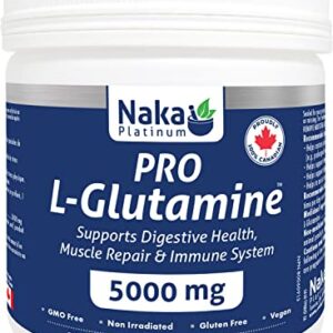 NAKA Platinum PRO L-Glutamine 5000 mg - BONUS size 250g Powder (200+50 FREE)