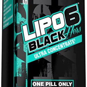 Nutrex Research Lipo-6 Black Hers Ultra Concentrate | Weight Loss Pills for Women | Fat Burner, Appetite Suppressant, Metabolism Booster for Weight Loss + Hair, Skin, & Nails Support | 60 Diet Pills