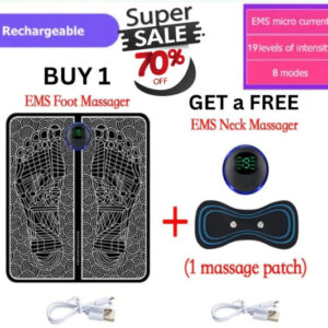 Ems Foot Massager & EMS Mini Electric Neck Back Body Massage - Portable Massage Machine For women an men USB Rechargeable