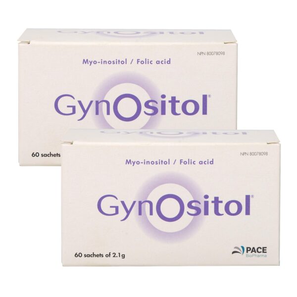 Gynositol Drinkable Fertility Supplement for Women - PCOS Supplement with Myo Inositol, Folic Acid, Aids Menstrual Cycle and Acne, Exact Pre-Dosed 30-Day, 60 Packets, 2-Pack