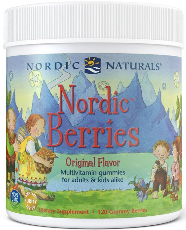 Nordic Naturals Nordic Berries Multivitamin Original Flavor  120 gummy berries