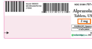 Alprazolam Tablets 2mg, 100 Bottle (C4)