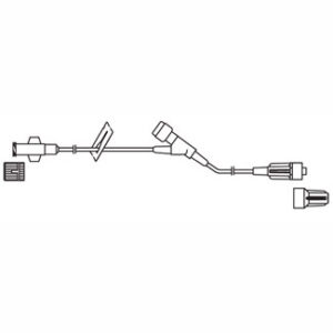 Minibore Extension Set, Female Luer Lock, Slide Clamp, Y Injection Site, Flowstop Cap, 8?, Case/50 BC591