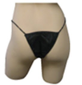 Disposable Black Bikini Adult One Size Fits Most Sold As 100 Bikinis Per Bag # 900506-1