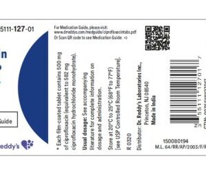 Ciprofloxacin Tab 500mg, 100 Bottle