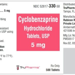 Cyclobenzaprine Tablet 5mg 500 Bottle 52817033050