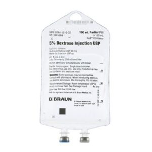 5% Dextrose Injection USP, 100 Fill in 150 mL PAB, Case 64