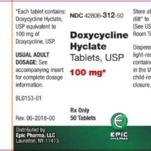 Doxycycline Hyclate100mg 50 Tablets
