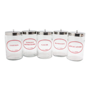 Sundry Jars, RED Labeled Size: 7? x 4 1/4?, 5 RED Labeled Jars Per Case # 4009