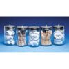 Sundry Jars, BLUE Labeled Size: 7? x 4 1/4?, 5 BLUE Labeled Jars Per Case # 4010
