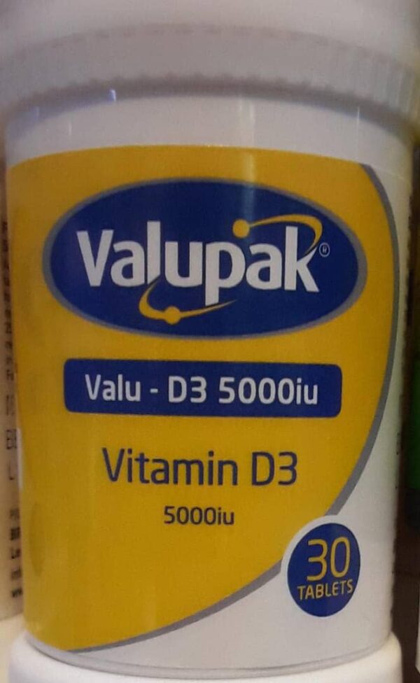 VALUPAK VITAMIN D3 5000IU, 30 TABLETS