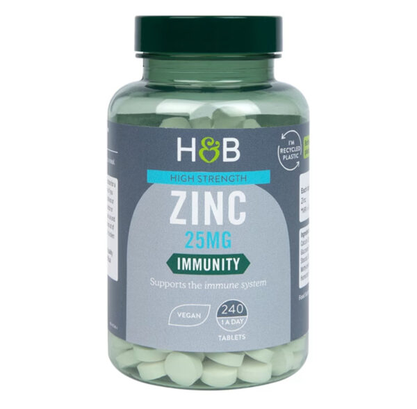 HOLLAND & BARRETT ZINC 25MG, 240 TABLETS