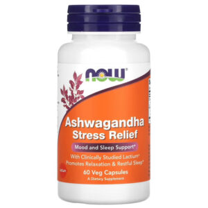 NOW ASHWAGANDHA STRESS RELIEF, 60 VEG CAPSULES