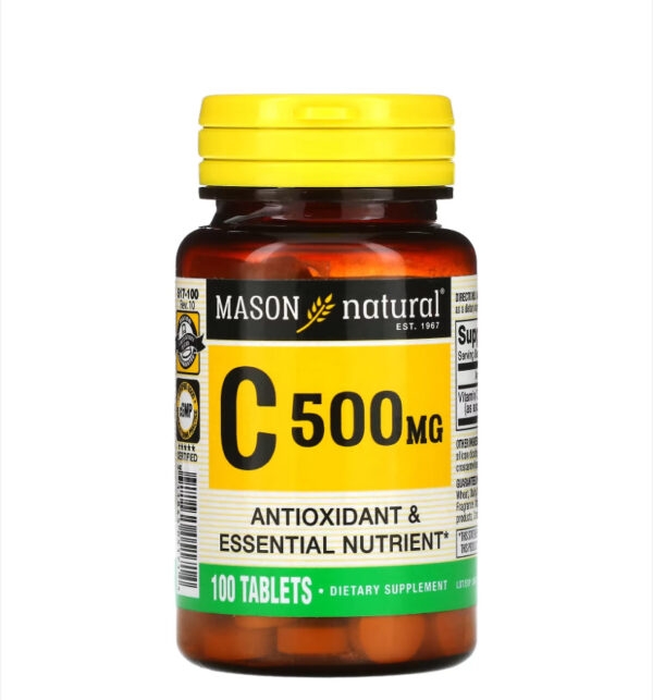 MASON NATURAL C 500MG, 100 TABLETS