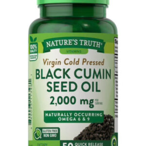NATURE?S TRUTH VIRGIN COLD PRESSED BLACK CUMIN SEED OIL 2,000MG, 50 SOFTGELS