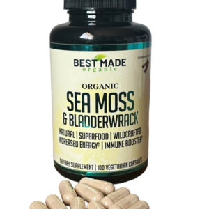 BEST MADE ORGANIC SEA MOSS & BLADDERWRACK, 100 CAPSULES