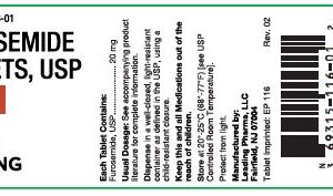 Furosemide Tablet 20mg, 100 Bottle