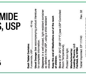 Furosemide Tablet 40mg, 1000 Bottle