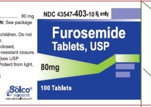 Furosemide Tablet 80mg, 100 Bottle