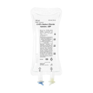 0.45% Sodium Chloride Injection USP, 250mL  Case 24 # 798502