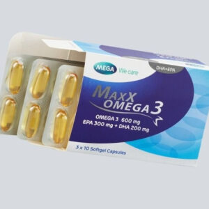 MEGA MAXX OMEGA 3 600MG, 30 SOFTGEL CAPSULES