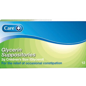 CARE GLYCERIN SUPPOSITORIES 2G CHILDREN?S SIZE (GLYCEROL)