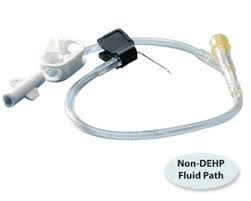 Huber Infusion Set 22 Gauge 3/4 Inch 11 Inch Tubing Y-Site Port Kawasumi # PI01Y20