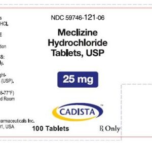 Meclizine Hydrocloride Tablet 25mg 100 Bottle