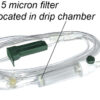 IV Set, 15 Micron Filter, 85?, 20 drops/mL, Y-Site, Non-DEHP, Latex-Free, Vented Spike MEDIGRATIVE 001 IV Administration Set # M001 Case 6 x 50