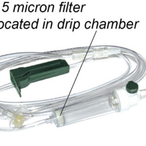 IV Set, 15 Micron Filter, 85?, 20 drops/mL, Y-Site, Non-DEHP, Latex-Free, Vented Spike MEDIGRATIVE 001 IV Administration Set # M001 Case 6 x 50