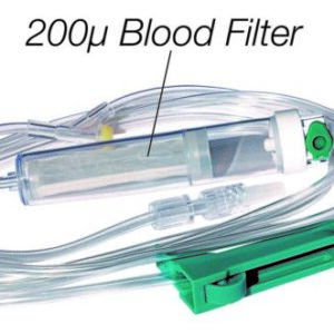 IV Set, Blood Set, 200u Micron Filter, 70?, 20 drops/mL, Y-Site, Non-DEHP, Latex-Free, Vented Spike IV Administration Set Box/50