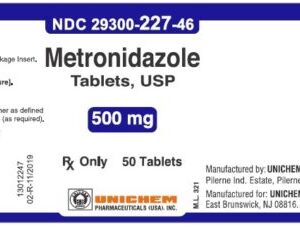Metronidazole Tablets 500mg, 100 Bottle