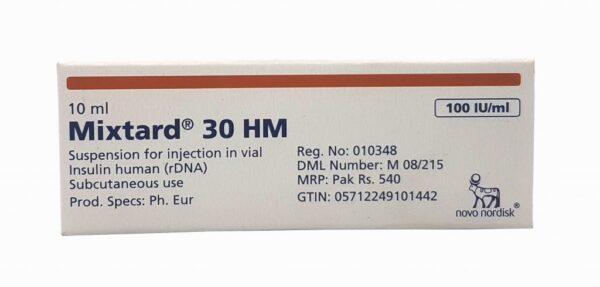 Mixtard 30hm 100iu 10ml